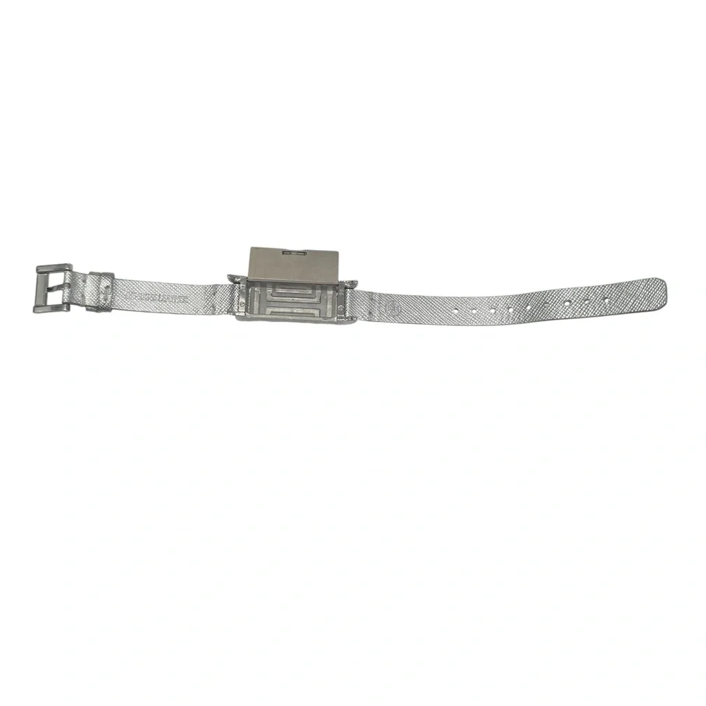 TORY BURCH SILVER CASE & SILVER LEATHER STRAP FITBIT BRACELET
